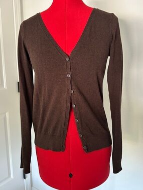 H&M Brown V-Neck Button Cardigan Sweater - Women XS